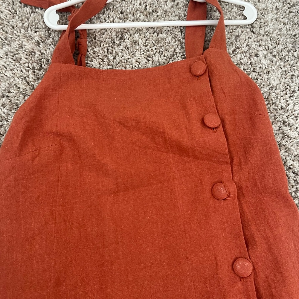 NWOT burnt orange A-line dress (perfect for game days!) Bought at a boutique